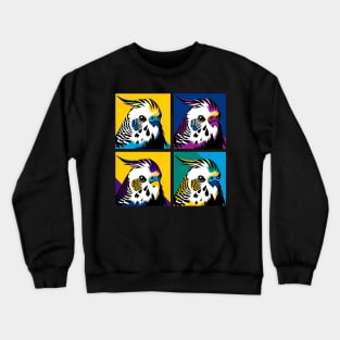 Pop Budgerigar Art - Cool Birds Crewneck Sweatshirt